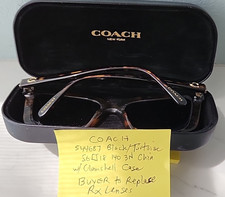 COACH 544687 Black/Tortoise Sunglasses Frame 56   18 140 3N w/COACH Case