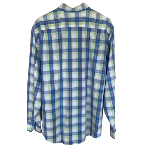 Southern Tide klassische Passform blau, grün und weiß kariert Knopfleiste - XL - Bild 2 von 5