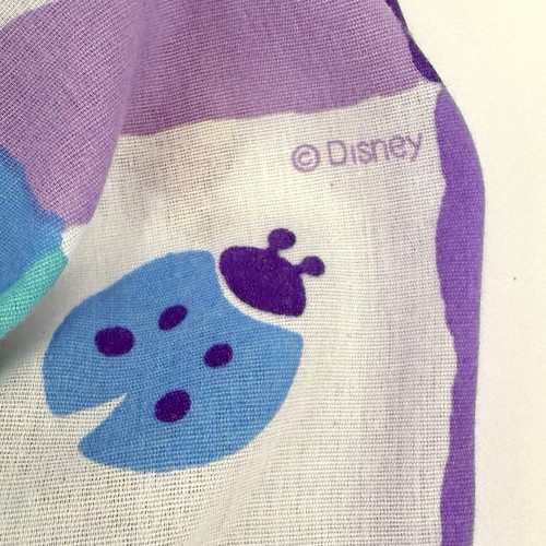 Sábana bajera vintage Disney Winnie the Pooh a cuadros púrpura azul doble usada - Imagen 5 de 9