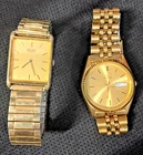 2 Vintage Gold Tone Seiko Watches