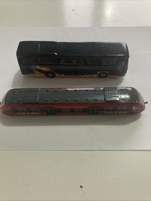 SIKU 1646 PARK & RIDE TRAIN RED/GREY + SIKU 1624 METAL TOURS COACH, See Pics.