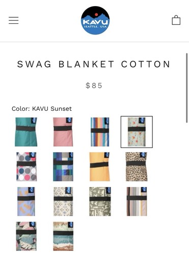 NEW KAVU Swag Blanket Cotton Canvas Canping Picnic Games Outdoor Mat - Picture 5 of 6