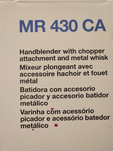Batidora de mano y picadora Braun Multiquick 200 vatios modelo MR 430 CA accesorios - Imagen 11 de 12