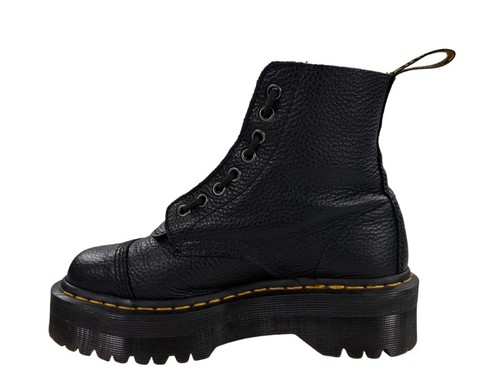 Dr Martens Sinclair Platform Boots Womens Size 8 US Pebbled Nappa Leather Black - Picture 4 of 7