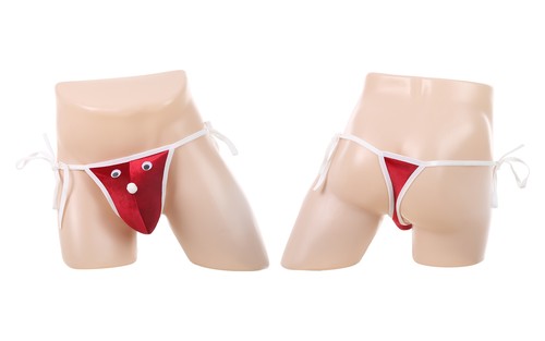 Herren Tanga String Weihnachten Unterhose Sissy Unterwäsche Fliege verstellbar Hasenschwanz - Bild 21 von 25
