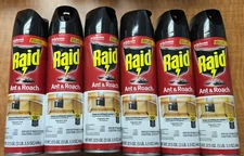 6 Cans Raid Ant & Roach Killer 26 fragrance free Spray Cans 17.5 oz (6-pack)