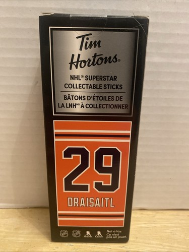 Leon Draisaitl TIM HORTONS NHL COLLECTABLE HOCKEY STICK LOCKER OILERS NIB NEW