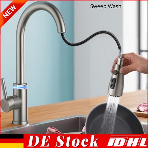 360° Einhandmischer Wasserhahn Touch Küchenarmatur mit Brause Küche Ausziehbar - Bild 13 von 14