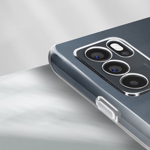 Cover Silicone Flessibile Oppo Reno 6 Pro + Vetro Temperato Bordo Nero - Imagen 5 de 6