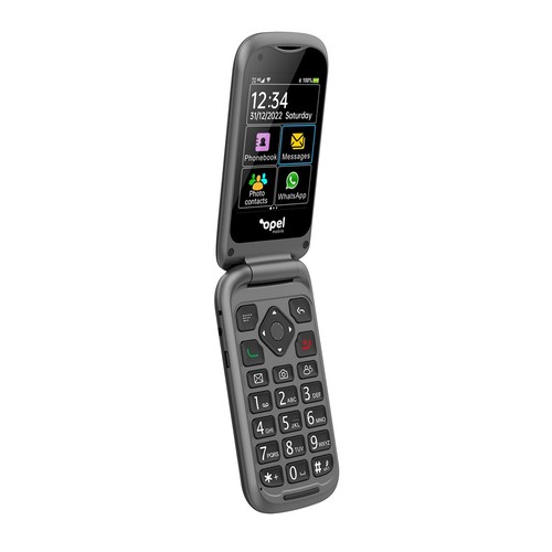 Opel Mobile 4G TouchFlip (2.8", Big Button, Flip Phone) - Black - 第 3/5 張圖片