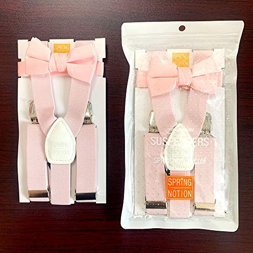 Boys' Suspenders and Solid Color Bowtie Set Medium (30 months-7 years) Teal - Picture 5 of 6