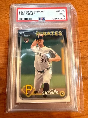 2024 TOPPS UPDATE #US100 PAUL SKENES ROOKIE RC PSA 9