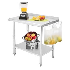 Stainless Steel Work Table 36x24 Inch NSF Commercial Kitchen Prep & Work Table