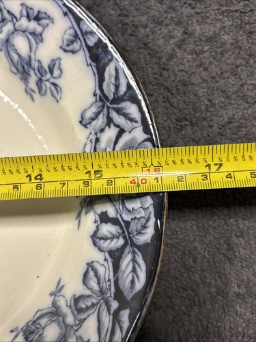 W. Adams & Son echter Eisenstein - blaue Rose große 16" ovale Fleischplatte/-platte - Bild 11 von 13