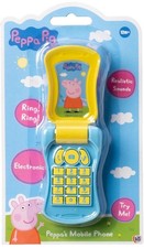 Peppa Pig Mobile Flip Phone With Realistic Sounds Kids Roleplay Interactive Toy