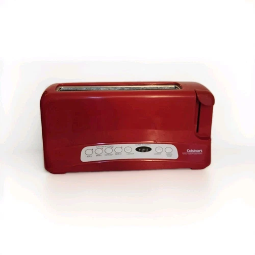 Cuisinart Total Touch Electronic Toaster CPT-60 Wide Slot Red Tested Rare