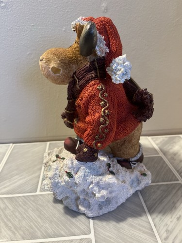 Winterelch mit Skiern 8" Weihnachtsdeko Figur (Beschädigung) - Bild 4 von 5