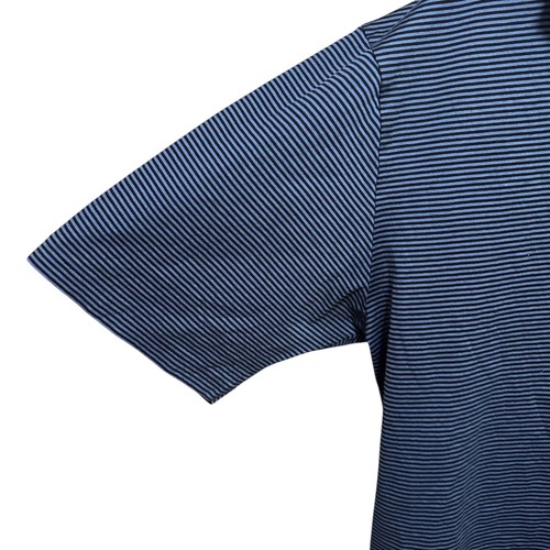 Polo uomo Marbas grande blu a righe cotone colletto casual golf Italia - Foto 6 di 12