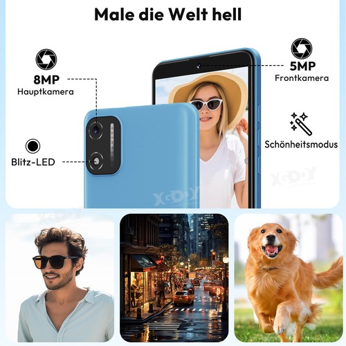 XGODY Neu Smartphone Android 14 Handy Ohne Vertrag Dual SIM 8Core 4GB+16GB IPS- - Bild 7 von 12