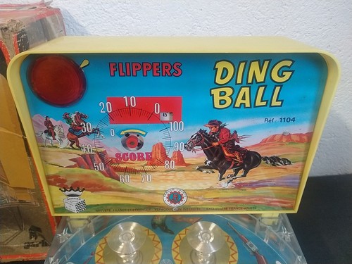 Vintage Flipper Cow Boy Ding Ball Ref 1104 France Jouets En Boîte Liv Offerte !! - Imagen 3 de 16