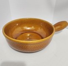 Vintage Landert 22 Fondue Pot Switzerland Orange Brown 60s 70s Mod MCM Pottery