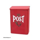 Not-Perfect - Red Wall Mount Swedish Mailbox with Post Decal
