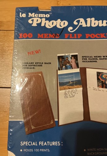 Vtg Pioneer Memo Photo Album 100 Photos Flip Pockets Set of 2 Sealed Brown/White - Picture 8 of 15