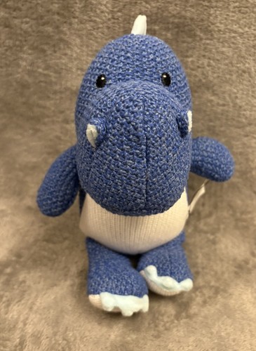 Wilberry Blue Knitted Dragon Plush Toy - Picture 3 of 9