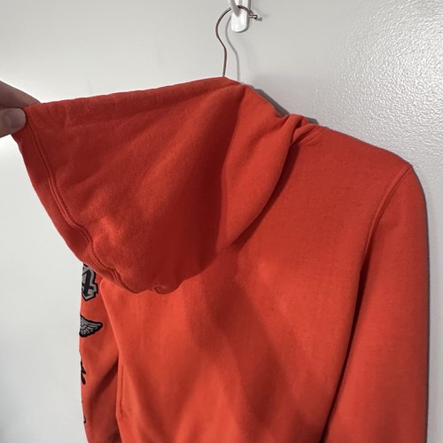 Felpa con cappuccio e zip asimmetrica Fox Racing Merit Badge arancione taglia XS 2010 spedizione veloce - Foto 9 di 10