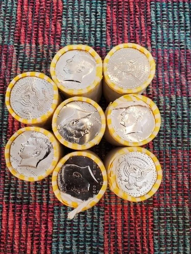 2023-D KENNEDY HALF DOLLAR ROLLS 8 TOTAL UNCIRCULATED