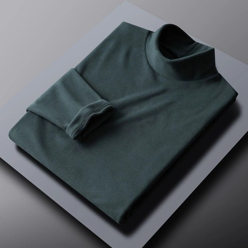 Herren heiß Winter warm Stehkragen Slim Fit Pullover Langarm Pullover Oberteil Geschenk - Bild 19 von 39