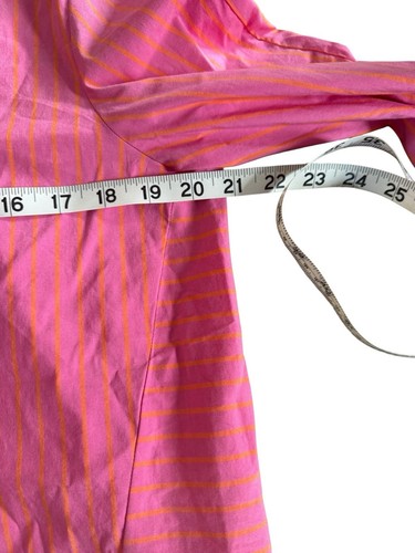 Vilagallo Lara Shirt In Rosa Gestreift Gr. 40 Freizeit Resortwear Sommer Top Beachy - Bild 5 von 6
