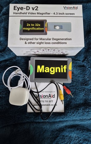 VisionAid Eye-D v2 4,3 Zoll Bildschirm Handlupe für Makuladegeneration