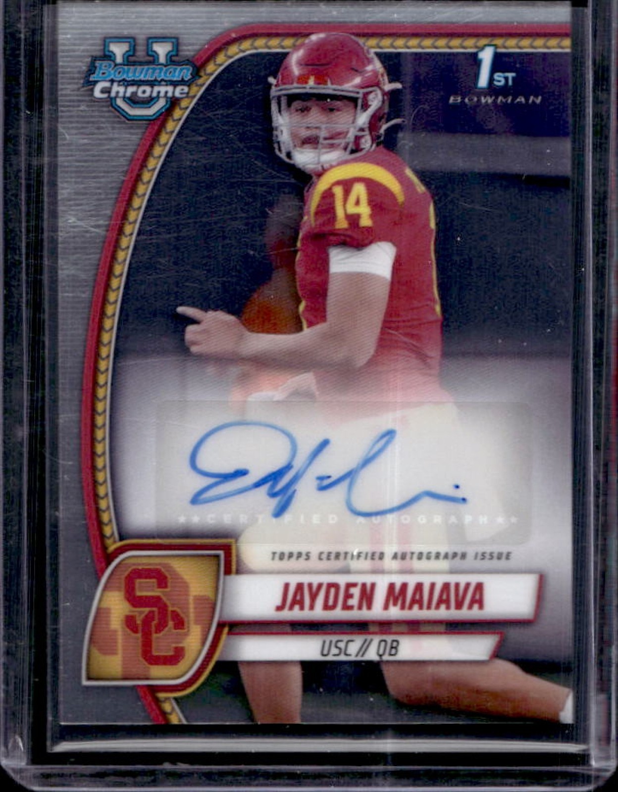 2024 Bowman Chrome U Jayden Maiava Prospect Auto #PA-JMA Trojans