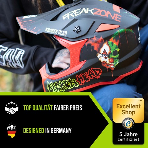 Casco Motocross FreakZone Nero-Rosso - Bild 2 von 14