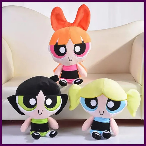 Nuevo 3 piezas/lote 20 cm dibujos animados anime niñas superpoderosas juguetes de peluche linda flor - Imagen 1 de 24