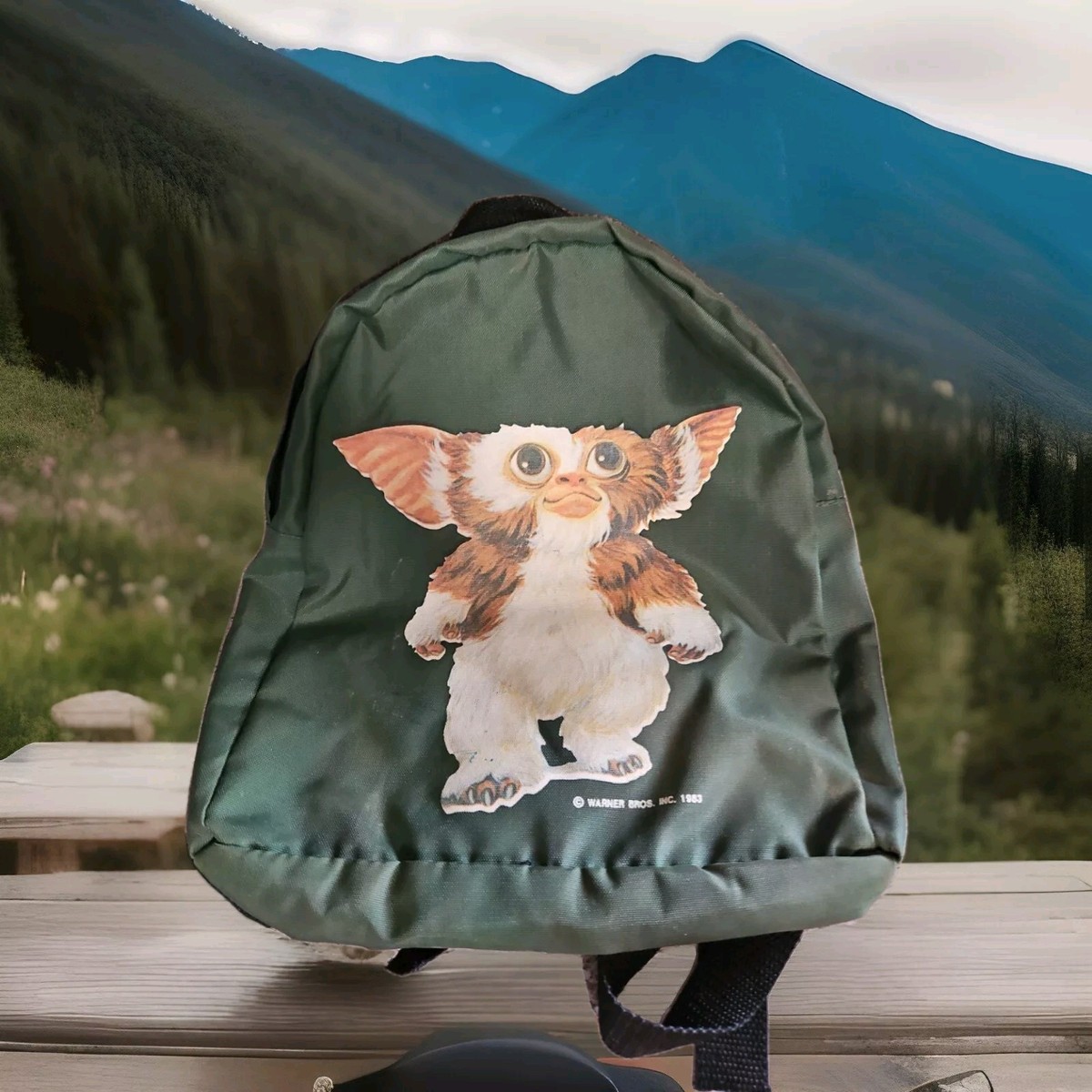 80s グレムリン　ビンテージ　ダッフルバッグ　ワーナーブロス　GREMLINS Vintage 80s Gremlins Movie Backpack Gizmo Mogwai Bag Purple