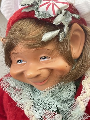 Navidad Cocinero Elfo Estante Cuidador Adorno 16" Rojo Verde Conjunto Piernas Articuladas - Imagen 2 de 10