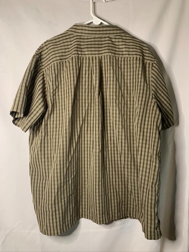 Men's Croft & Barrow Size 2XB - Brown Striped Button Up Shirt w/ Pocket - Picture 3 of 5
