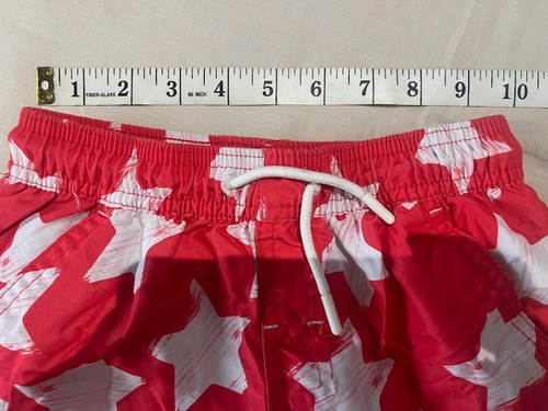 Cat & Jack Swimsuit Bundle Boys Size S 6-7 Swimwear Red Start Elastic Waist - Picture 7 of 11