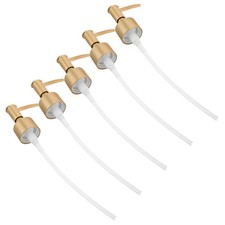 5Pcs Reusable Plastic Dispenser Pump Heads for Shampoo Lotion and Soap Bottles
