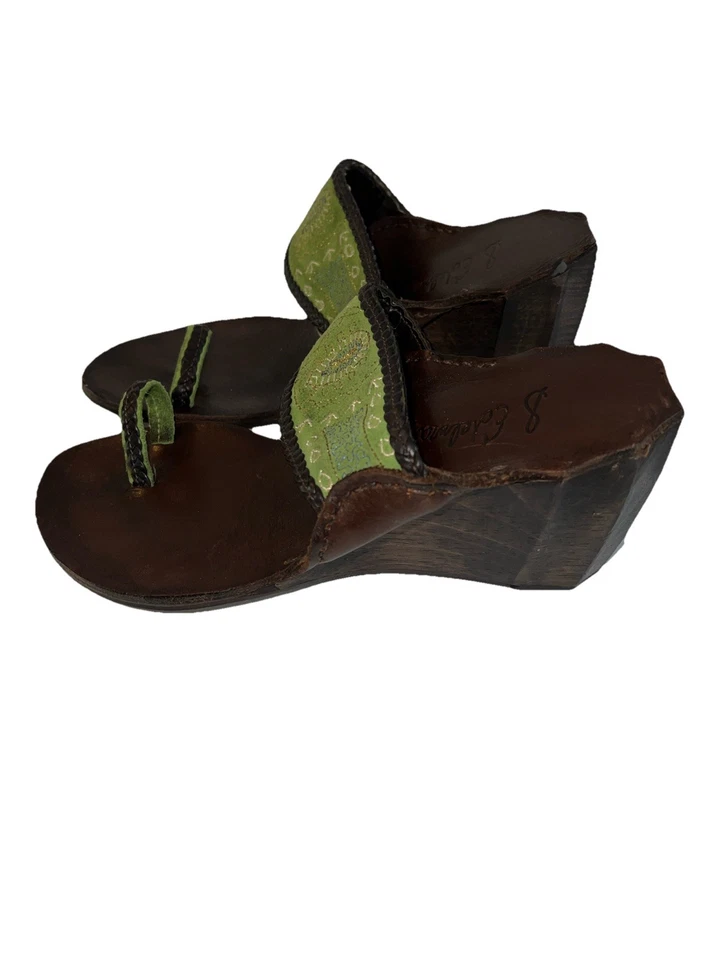 Sam Edelman Sandalias Cuña 7.5 Verde Foto 3 de 4