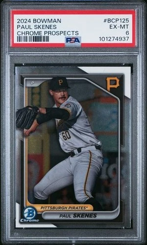 2024 Bowman Chrome Prospects Paul Skenes #BCP-125 (RC) — PSA 6 (EX-MT)