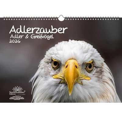 SEELENZAUBER GMBH Adlerzauber Adler & Greifvögel DIN A3 Kalender für 2026 - Seelenzauber