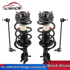 4Pcs Front Shock Struts & Sway Bar Links Assembly For 2009-2019 Dodge Journey V6