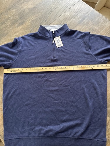 peter millar 1/4 zip Golf Pullover Blue Men’s XL. Long Sleeve NWT Crown Comfort - Bild 6 von 8