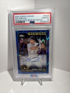 2024 Topps Chrome - Rookie Auto Sal Frelick #RA-SF Blue RayWave Refractor /150