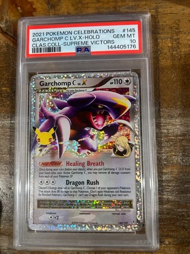 POKEMON 2021 Celebrations Classic Coll GARCHOMP C LV X Holo #145 PSA 10 Gem 2