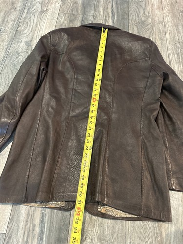 Vintage Scully Leatherwear Western Brown Mens 2 Button Blazer Jacket Sz 44 L - Picture 19 of 21