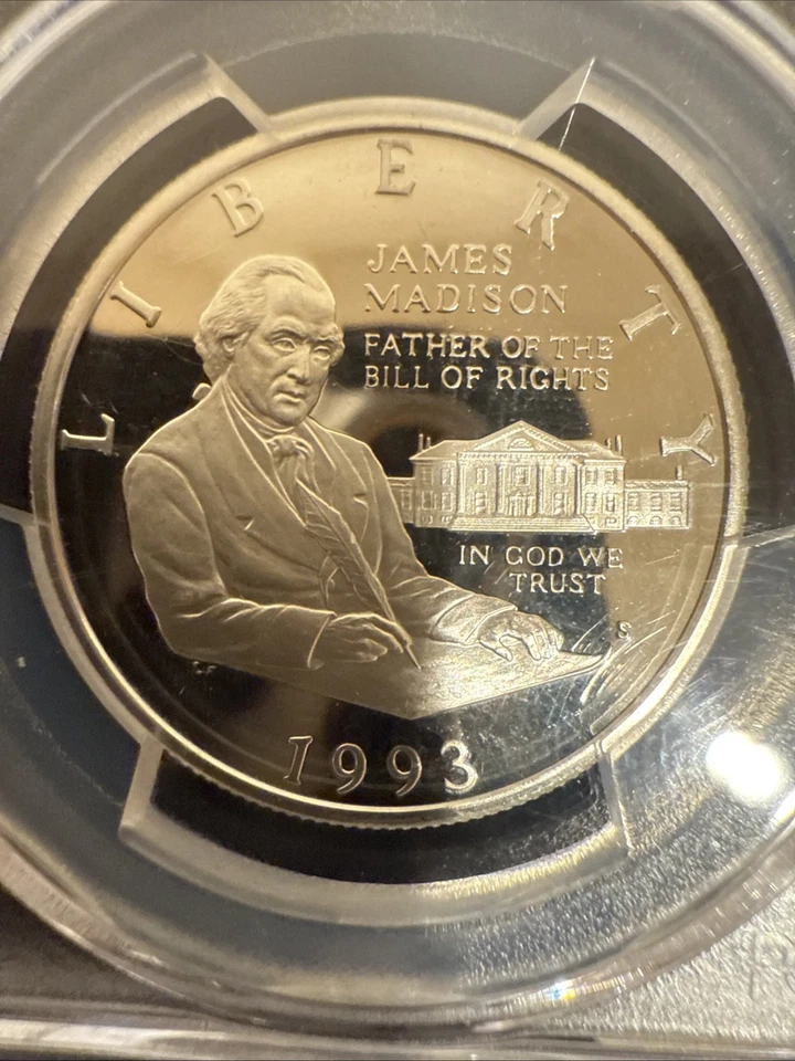 1993-S PCGS PR69DCAM Madison 50C US Commemorative Half Dollar - Image 2 of 4